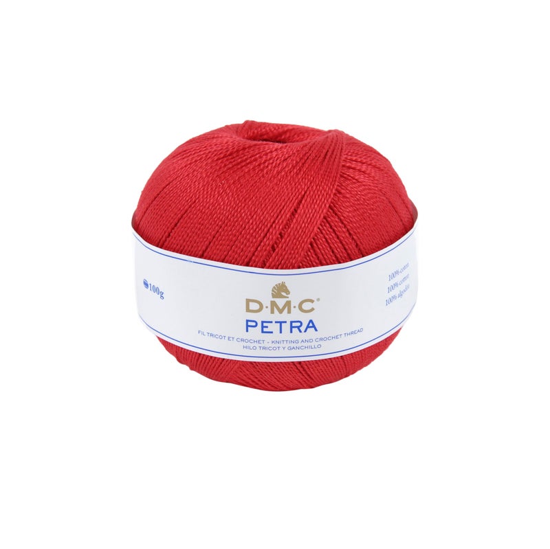 DMC Petra Yarn 100 Cotton Red Size 5