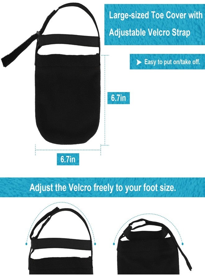 VigorKeeper 2Pcs Cast Sock Toe Cover - Shield Cast Toes, Warm & Dry | Adjustable Velcro Strap Closure, Non-Slip Bottom for Safe Walking, Foot Surgery Recovery Supplies for Men Women - Image 4