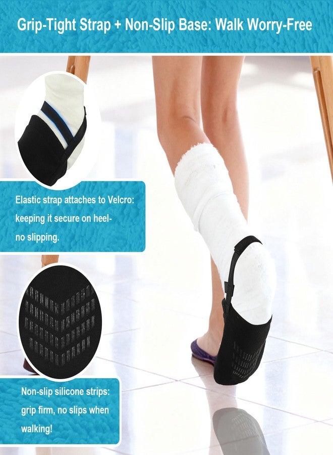 VigorKeeper 2Pcs Cast Sock Toe Cover - Shield Cast Toes, Warm & Dry | Adjustable Velcro Strap Closure, Non-Slip Bottom for Safe Walking, Foot Surgery Recovery Supplies for Men Women - Image 3