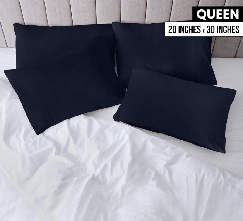 Utopia Bedding Queen Pillow Cases - 4 Pack - Envelope Closure - Soft Brushed Microfiber Fabric - Shrinkage and Fade Resistant Pillow Covers Queen Size 20 X 30 Inches (Queen, Navy) - Image 2