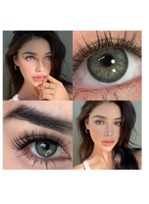 عدسات لاصقة ملونة سنوية من اليونان القديمة، عدسات لاصقة تجميلية للجنسين، مجموعة تكبير مع حافظة