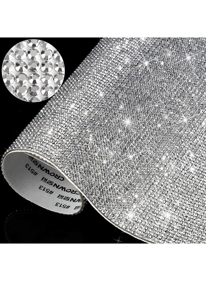 Jubilant Jubilant 12000 Pieces Bling Rhinestone Sheet Stickers, DIY Craft, Self Adhesive Glitter Rhinestones Crystal Diamond Gem Stickers for Car/Phone/Clothing/Shoes, 9.4 x 7.9 Inch (Silver) (Silver) - Image 1