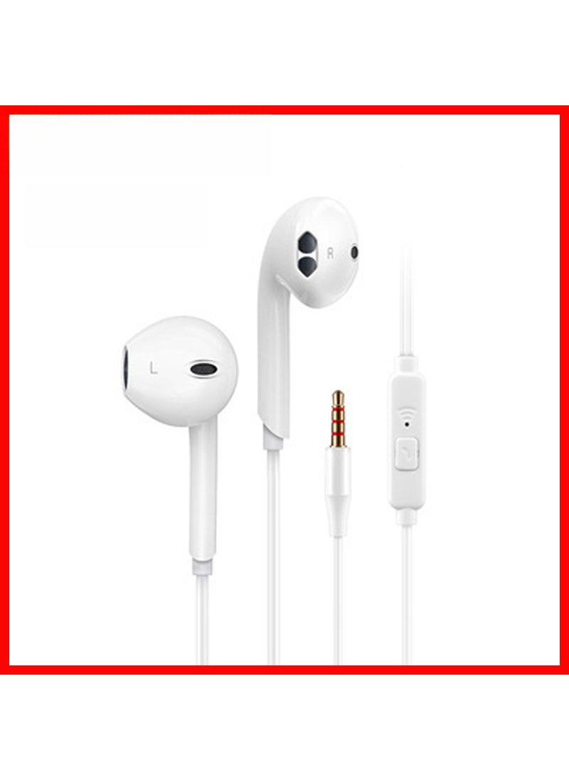 Generic - 3.5mm In-Ear Wired Headphones for Apple Huawei Android K08 in-ear with wheat 1.2 m-White-bag - Image 1