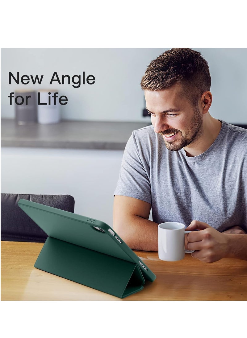 Compatible with iPad 10th Generation Case (10.9-Inch, 2022) | Slim Trifold Stand Protective Cover with Pencil Holder | Auto Sleep/Wake Function | Soft TPU Back | Shockproof, Lightweight & Durable Tablet Case PINE GREEN