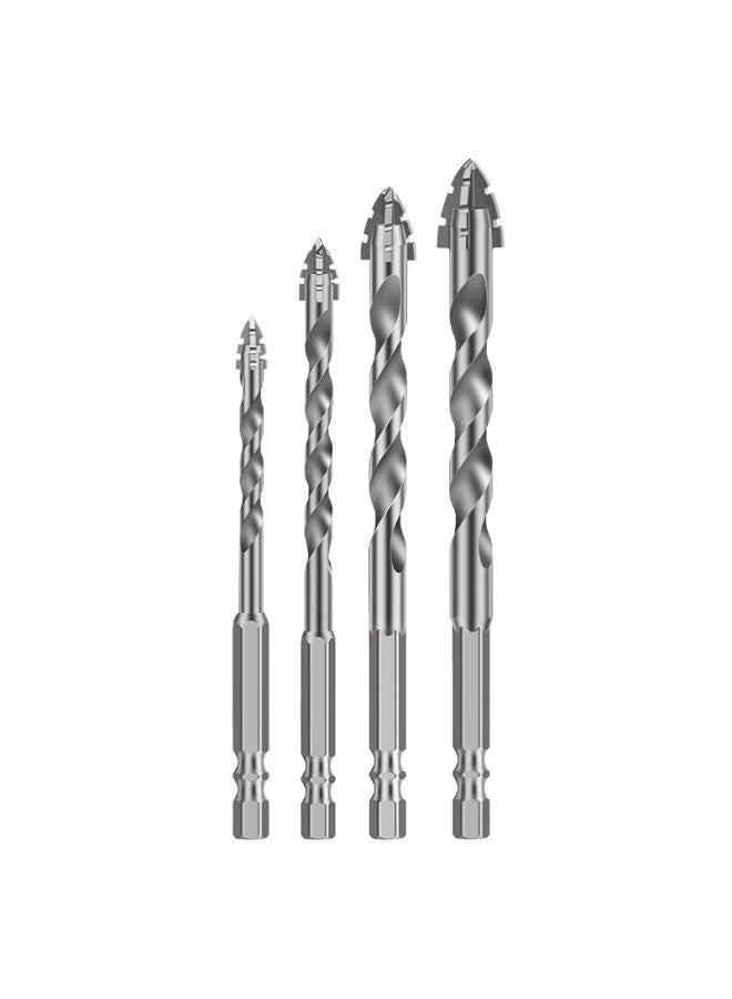 Huhao Four-blade Serrated Eccentric Drill Bit, Electric Drill Hole Drilling, Specialized For Marble, Porcelain Tiles, Alloy Triangular Drill - Image 5