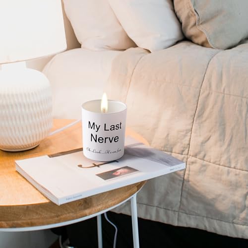 BFJLIFE Candles Gifts for Women Funny Unique Novelty My Last Nerve Candle Christmas Birthday Gift for Sister Best Friend Stocking Stuffers for Women Lavender Scented Soy Candle - Image 5