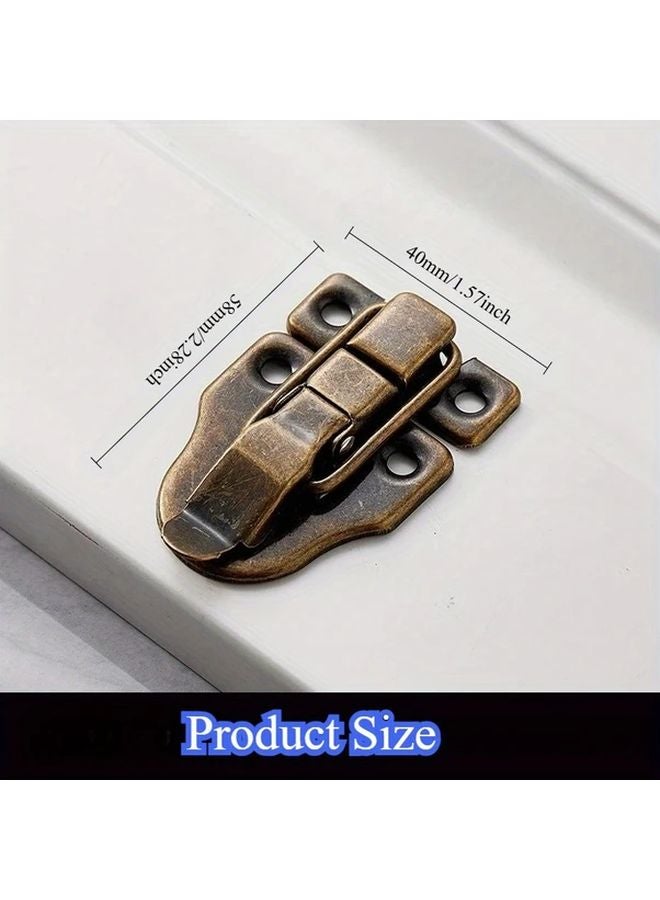 5pcs Bronze Vintage Jewelry Wood Box Hasps Drawer Latches Furniture Hardware - Image 3