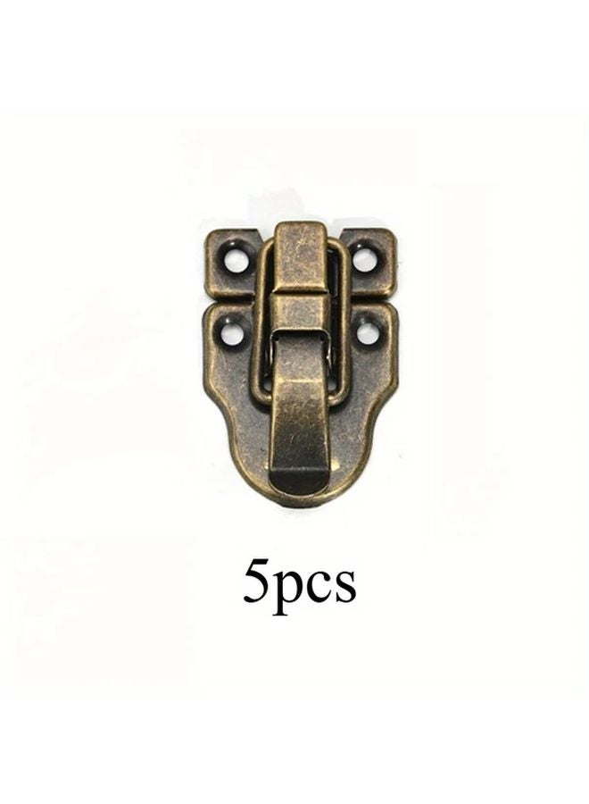 5pcs Bronze Vintage Jewelry Wood Box Hasps Drawer Latches Furniture Hardware - Image 1