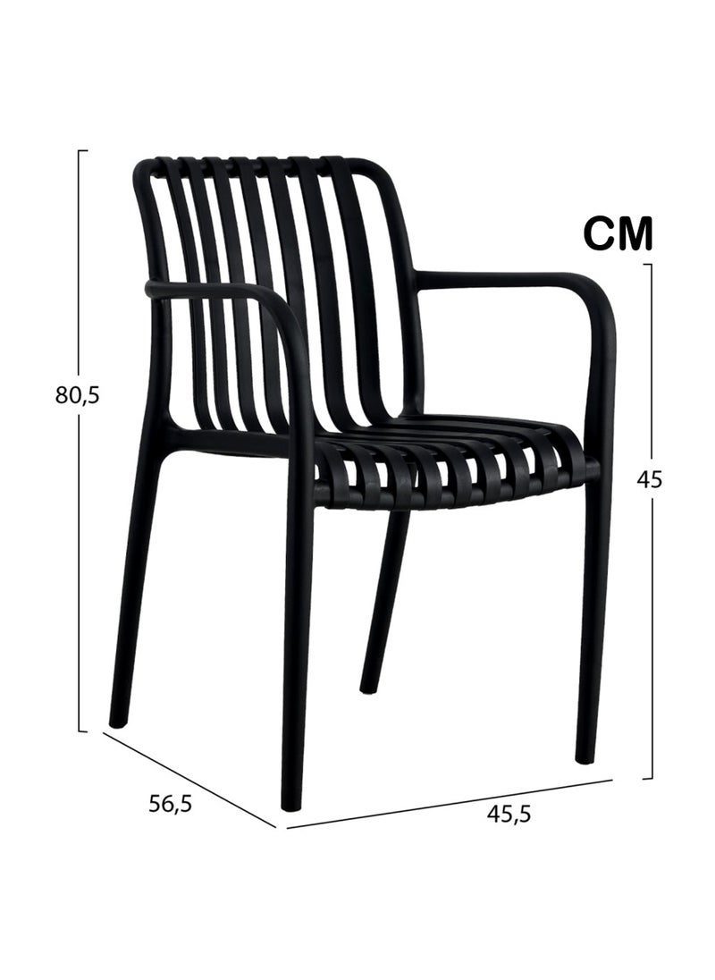 Living - Set of 2 piece Stackable outdoor modern hotel plastic restaurant dining chair chairs for events coffee shop - Image 1