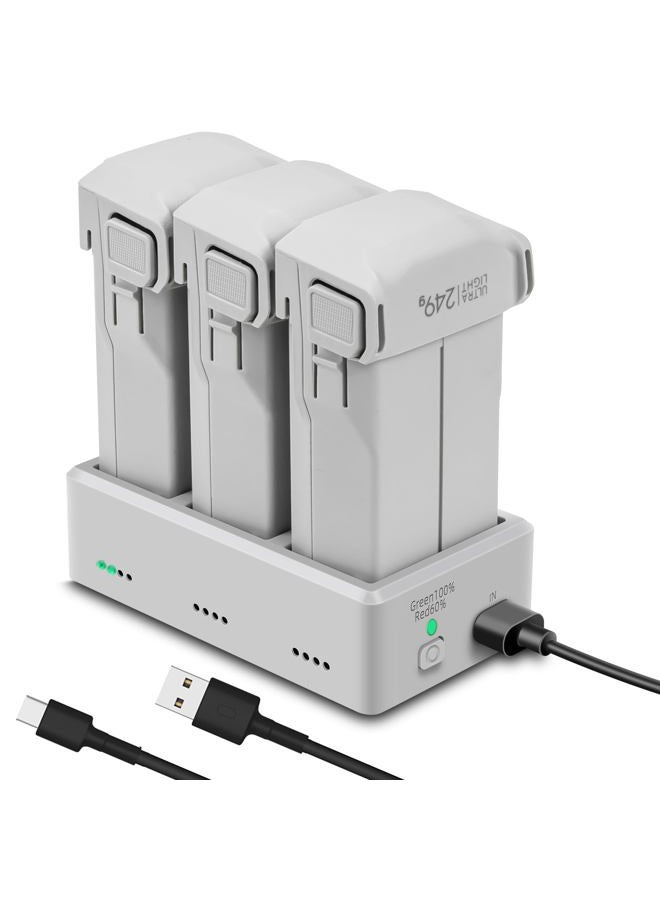 Hanatora Battery Charger for DJI Mini 4 Pro,3,3 Pro Drone, Charging Three Batteries in Sequence - Image 1