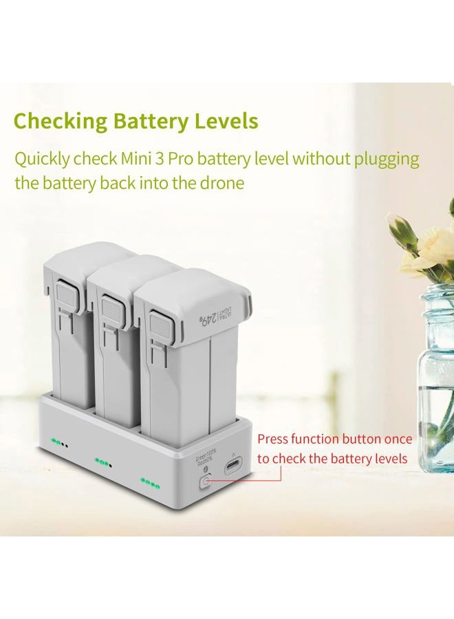 Hanatora Battery Charger for DJI Mini 4 Pro,3,3 Pro Drone, Charging Three Batteries in Sequence - Image 5