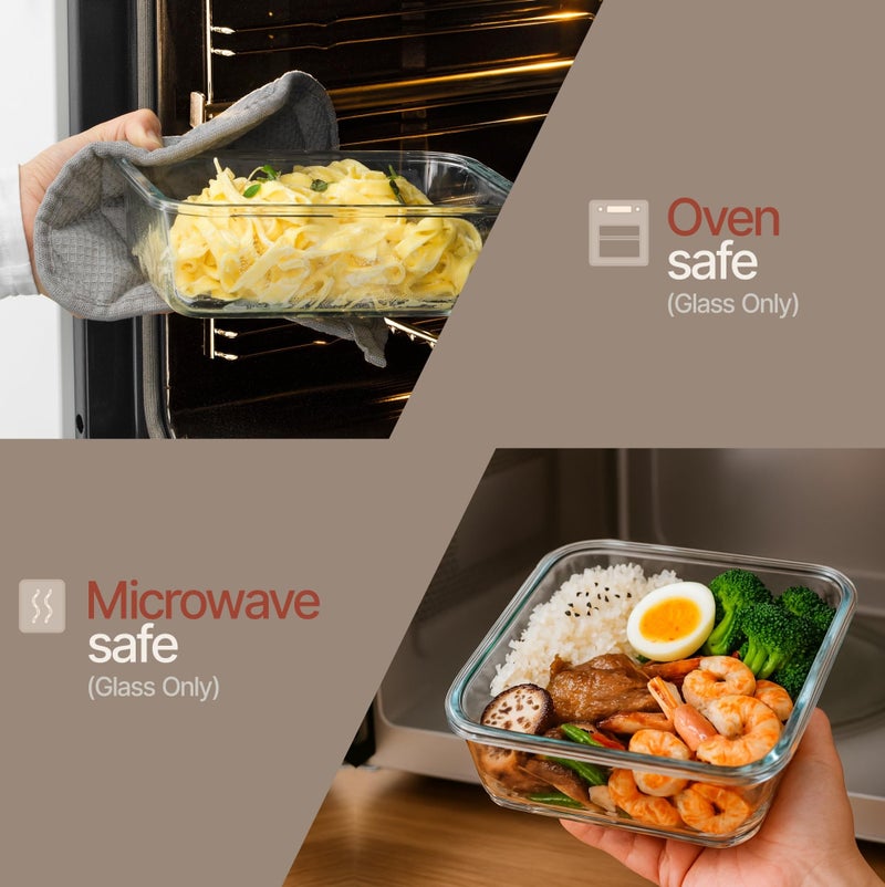BAKKENMASTER Bakken Borosilicate Glass Food Storage Containers with Lids 24 Pieces, BPA-Free Stackable Lunch & Leftover Containers, Microwave, Freezer & Dishwasher Safe, 100% Airtight Leak-Proof, Pink - Image 2