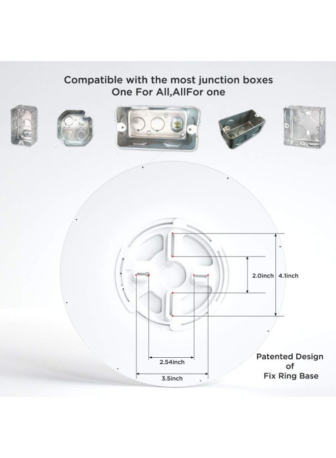 Taloya Flush Mount 12 Inch Ceiling Light Milk White Shell 20W Surface Mount Led Light Fixture For Bedroom Kitchen 3 Color Temperatures In One 3000K 4000K 6500K 0.94 Inch Thickness Round - Image 5