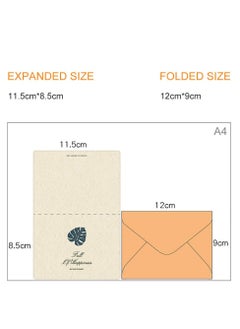Generic Greeting  Card Vintage Envelope Greeting Card Kraft Paper Greeting Card Envelope Greeting Cards with Sealing Stickers DIY Retro Kraft Paper Customized Greeting Cards (12PCS)  - Image 2