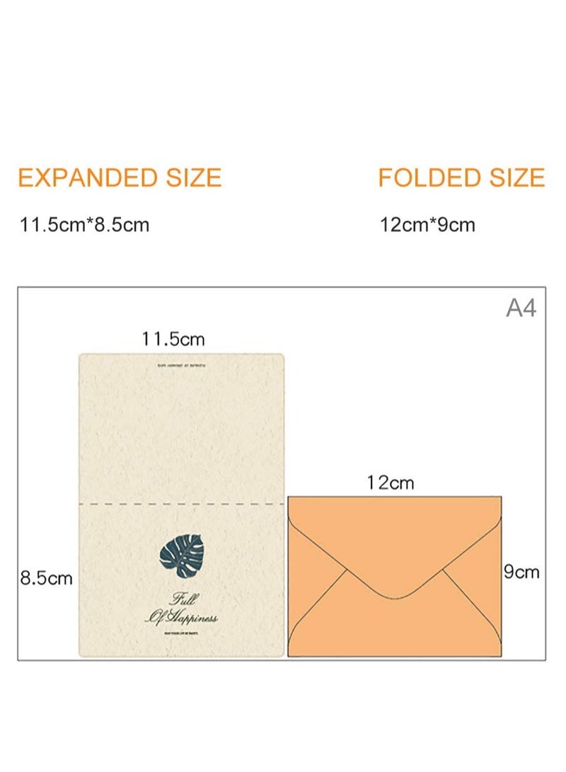 Greeting  Card Vintage Envelope Greeting Card Kraft Paper Greeting Card Envelope Greeting Cards with Sealing Stickers DIY Retro Kraft Paper Customized Greeting Cards (12PCS) - Image 2