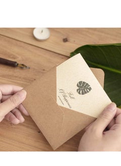 Generic Greeting  Card Vintage Envelope Greeting Card Kraft Paper Greeting Card Envelope Greeting Cards with Sealing Stickers DIY Retro Kraft Paper Customized Greeting Cards (12PCS)  - Image 4