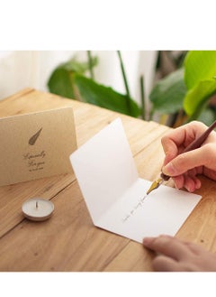 Generic Greeting  Card Vintage Envelope Greeting Card Kraft Paper Greeting Card Envelope Greeting Cards with Sealing Stickers DIY Retro Kraft Paper Customized Greeting Cards (12PCS)  - Image 5