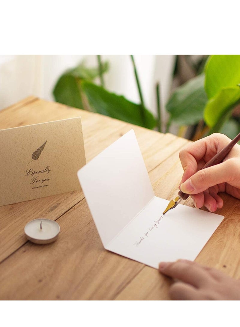 Greeting  Card Vintage Envelope Greeting Card Kraft Paper Greeting Card Envelope Greeting Cards with Sealing Stickers DIY Retro Kraft Paper Customized Greeting Cards (12PCS) - Image 5