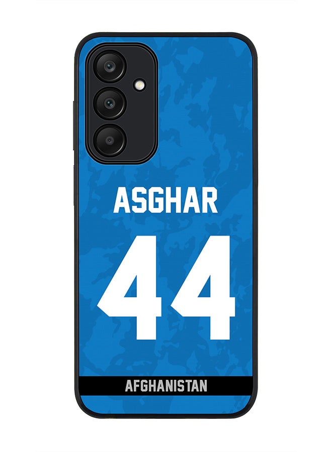 Rugged Black edge case for Samsung Galaxy A25, Slim fit Soft Case Flexible Thin Cover- Team Afghanistan Asghar Afghan, Jersey No 44