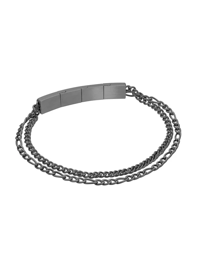 CERRUTI 1881 Guido Grey Double Chain Bracelet for Men