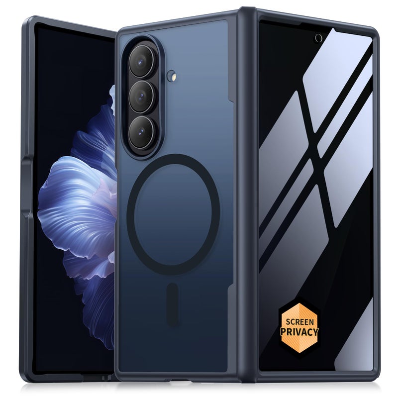MOBOSI Magnetic for Z Fold 7 Case with Privacy Screen Protector Samsung Galaxy Z Fold7 CoverCompatible with Magsafe Full Body Hinge Protection Shockproof Phone Cases for zfold 7 Black - Image 2