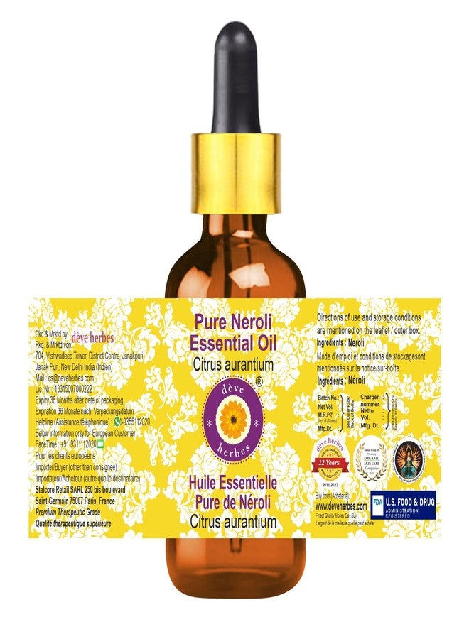 ديف هيربس زيت زهر البرتقال العطري من ديف هيربس (Citrus aurantium) مع قطارة زجاجية، نقي | غير لزج | غير دهني | خفيف الوزن | للرجال والنساء | لجميع أنواع البشرة | مقطر بالبخار 10 مل - Image 3