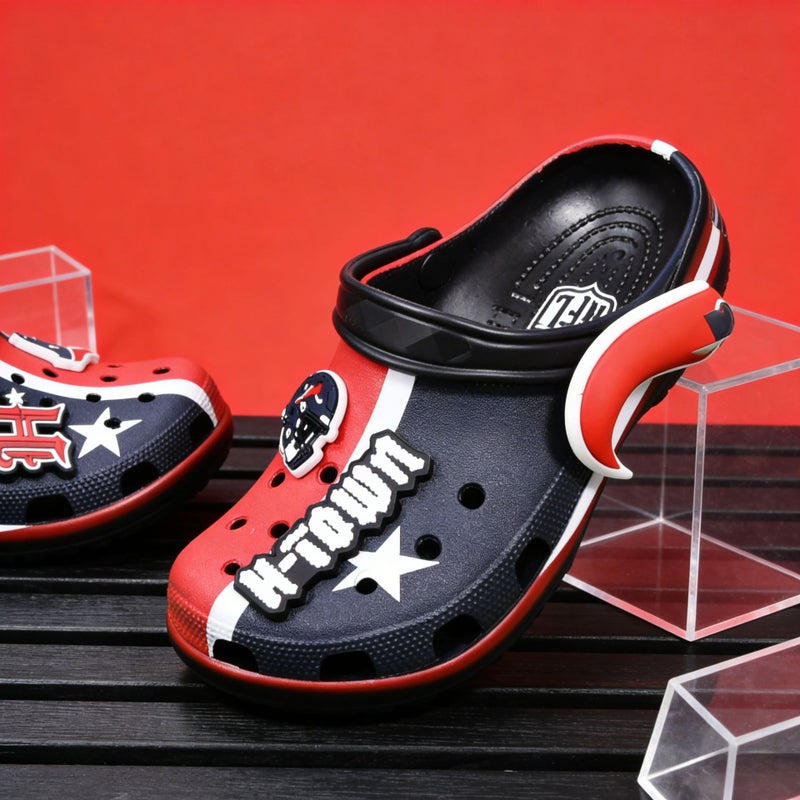 Houston Texans Unisex Breathable Anti-Slip EVA Beach Clogs - Image 3