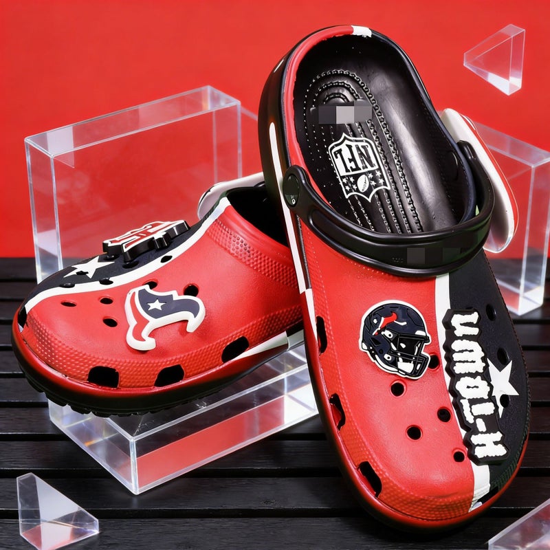 Houston Texans Unisex Breathable Anti-Slip EVA Beach Clogs - Image 4
