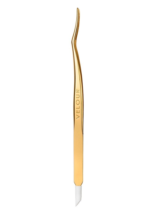 Velour Too Real Xtension Lash Applicator | Gold Stainless Steel | Double Ended Lash Tool for Easy False Eyelash Application - Image 1