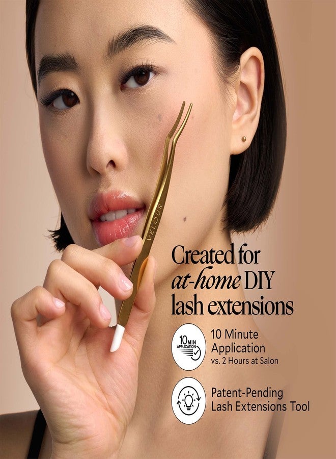 Velour Too Real Xtension Lash Applicator | Gold Stainless Steel | Double Ended Lash Tool for Easy False Eyelash Application - Image 2