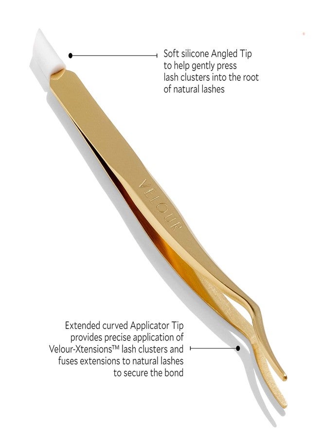 Velour Too Real Xtension Lash Applicator | Gold Stainless Steel | Double Ended Lash Tool for Easy False Eyelash Application - Image 3