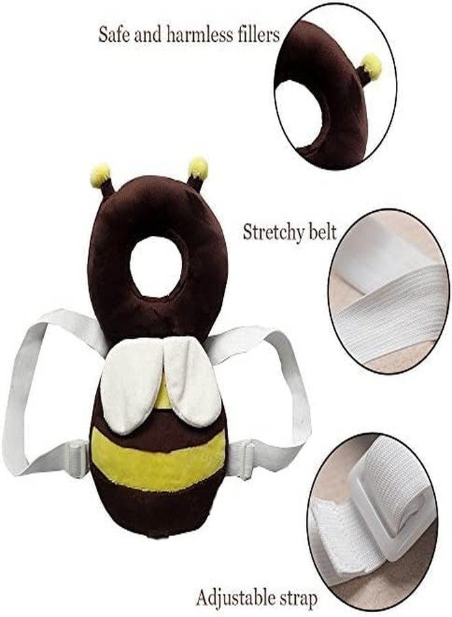 Synlark® Baby Head Protector Cushion Plush Soft Toy Early Learning Toy Fall Protection Helmet Baby Head Protector Child Adjustable Shoulder Strap (Brown) - Image 5