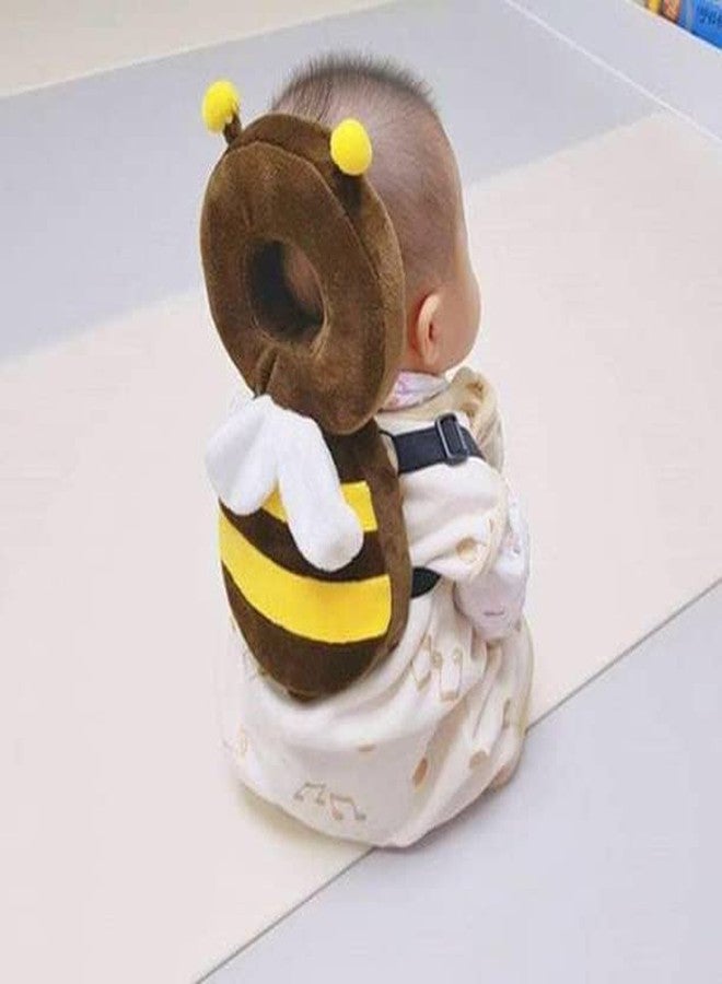 Synlark® Baby Head Protector Cushion Plush Soft Toy Early Learning Toy Fall Protection Helmet Baby Head Protector Child Adjustable Shoulder Strap (Brown) - Image 1