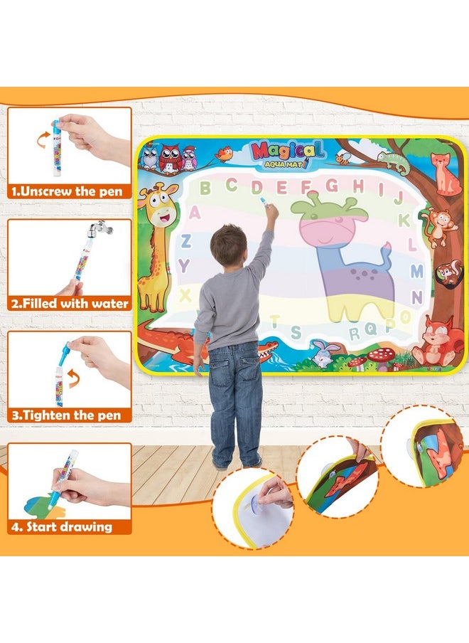 Water Drawing Mat Kids Doodle Mats Coloring Writing Board No Mess Toy For Kid Toddler Animal Educational Painting Pad Toys For Age 3 4 5 6 7 8 9 10 11 12 Girls Boys Toddlers Gift 40 X 28 Inches - pzsku/ZDF1FC018B2F0D849887AZ/45/_/1721574288/765abada-08c3-4755-876d-80a2100673f8