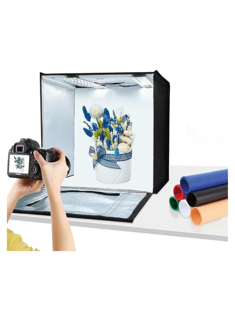 PULUZ PULUZ Light Box Photography 40cm / 16" Portable Photo Booth Box with Adjustable 160 LED Lights & 6 Photo Backdrops for Product Photography Foldable Shooting Tent Soft Box Photo Studio Box light board  - Image 1
