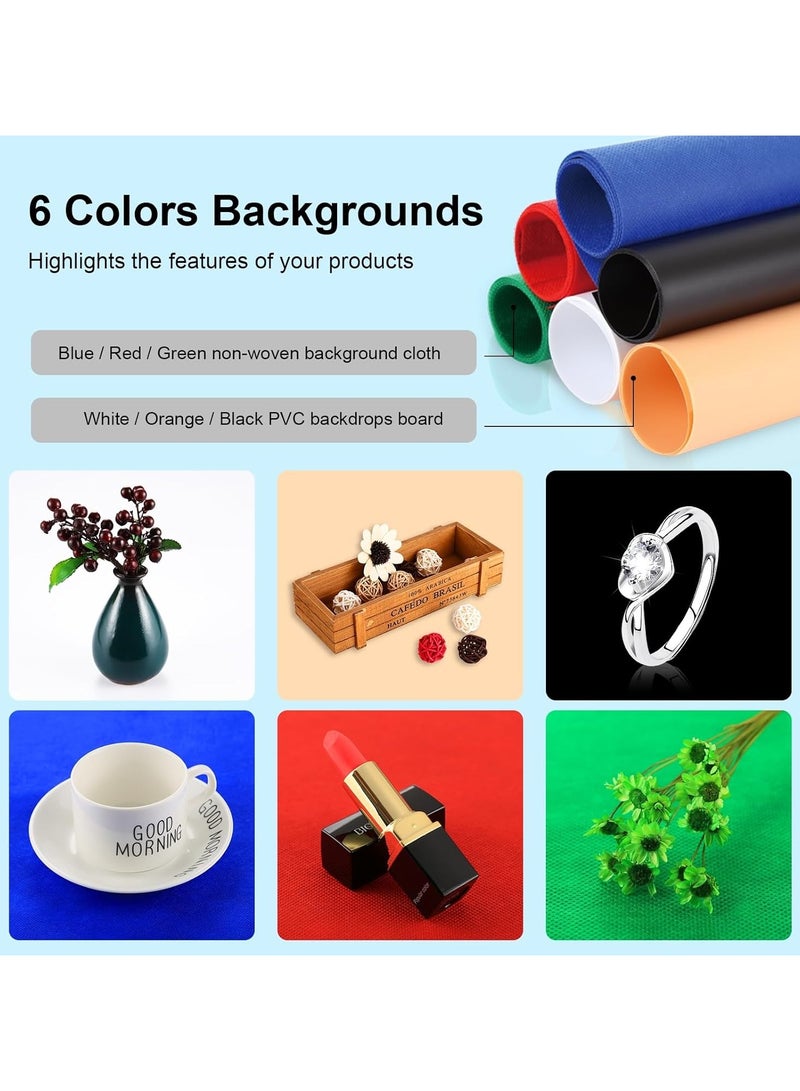 PULUZ PULUZ Light Box Photography 40cm / 16" Portable Photo Booth Box with Adjustable 160 LED Lights & 6 Photo Backdrops for Product Photography Foldable Shooting Tent Soft Box Photo Studio Box light board  - Image 2