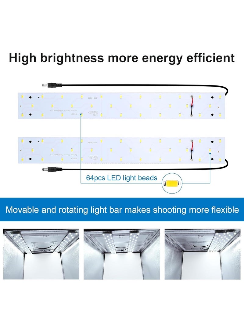 PULUZ PULUZ Light Box Photography 40cm / 16" Portable Photo Booth Box with Adjustable 160 LED Lights & 6 Photo Backdrops for Product Photography Foldable Shooting Tent Soft Box Photo Studio Box light board  - Image 3