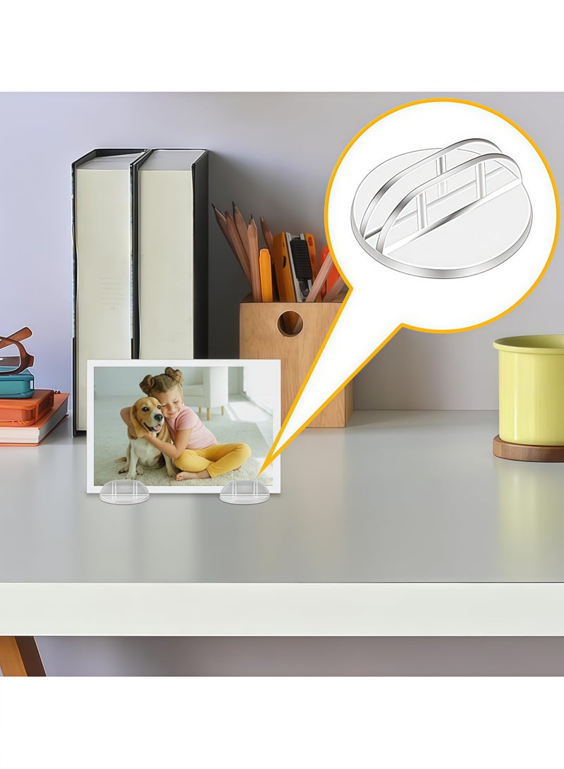 ٥٠ قطعة من حاملات البطاقات الشفافة، قواعد بطاقات أكريليك مصغرة، حوامل بطاقات الألعاب، حاملات بطاقات العمل البلاستيكية، حامل عرض بطاقات الأماكن - Image 4