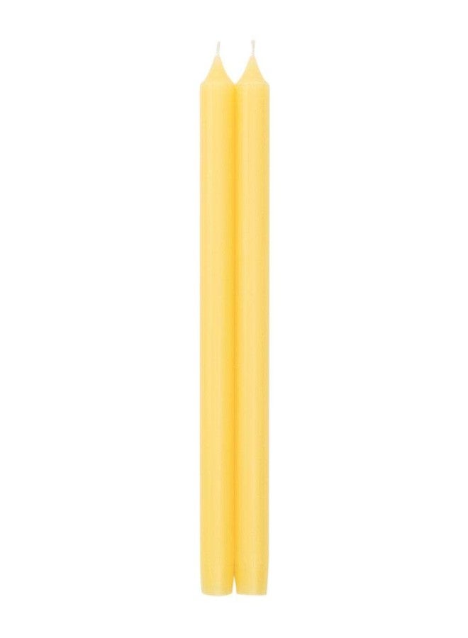 Caspari Straight Taper Candles in Yellow - 2 Per Package