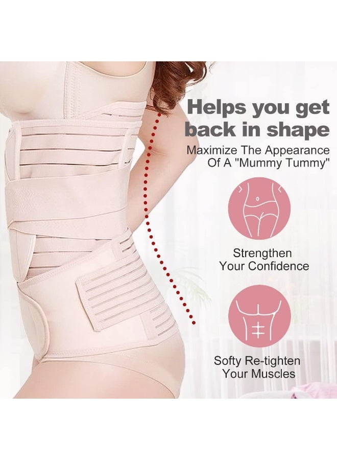 3-in-1 Postpartum Belly Support Belt for Women | Maternity Recovery Waist Trainer | After Pregnancy Abdominal Binder, Pelvic Support & Waist Slimming Wrap | Adjustable & Breathable - Image 4
