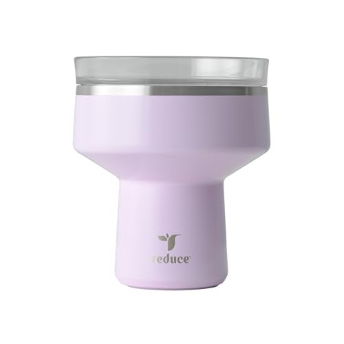 REDUCE Saltini 16 oz Cocktail Tumbler - Insulated Margarita Tumbler with Lid - Keeps Drinks Cold for 10 Hours - 360 Sippable Martini Glass Alternative - Shatterproof, Perfect for Parties - Lilac Bud - Image 1
