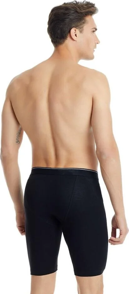 بلاك سباد Tender Cotton Long Leg Black Boxer C0T3N2O9