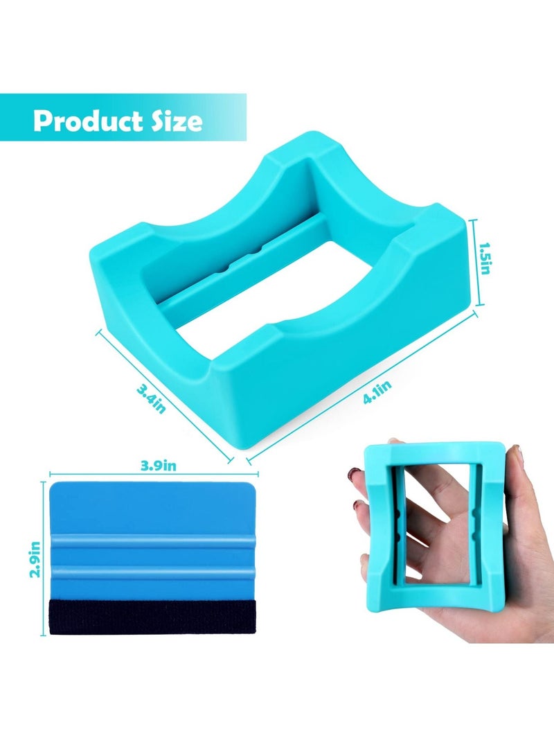Y&D Small Silicone Cup Cradle for Crafting Tumbler Holder with Built in Slot and Felt Edge Squeegee Mug Glass Bottle Anti Skidding Display Stand - Image 5