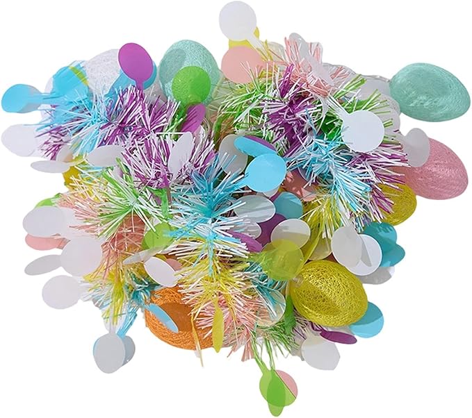 Easter Tinsel Garland Foil Decor Lightweight Reusable For Walls Ceilings Arches Party - Image 1