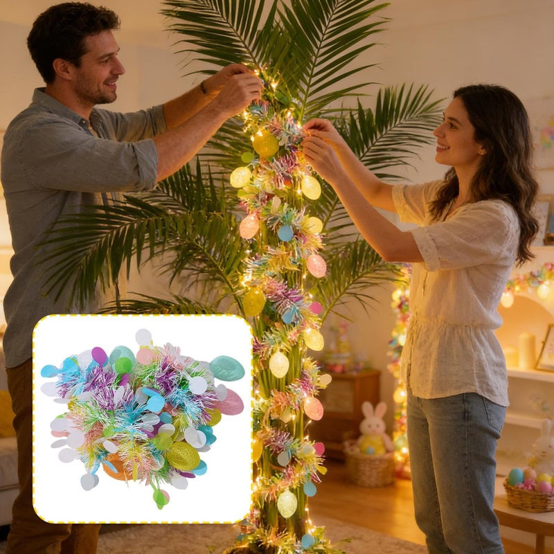 Easter Tinsel Garland Foil Decor Lightweight Reusable For Walls Ceilings Arches Party - Image 5