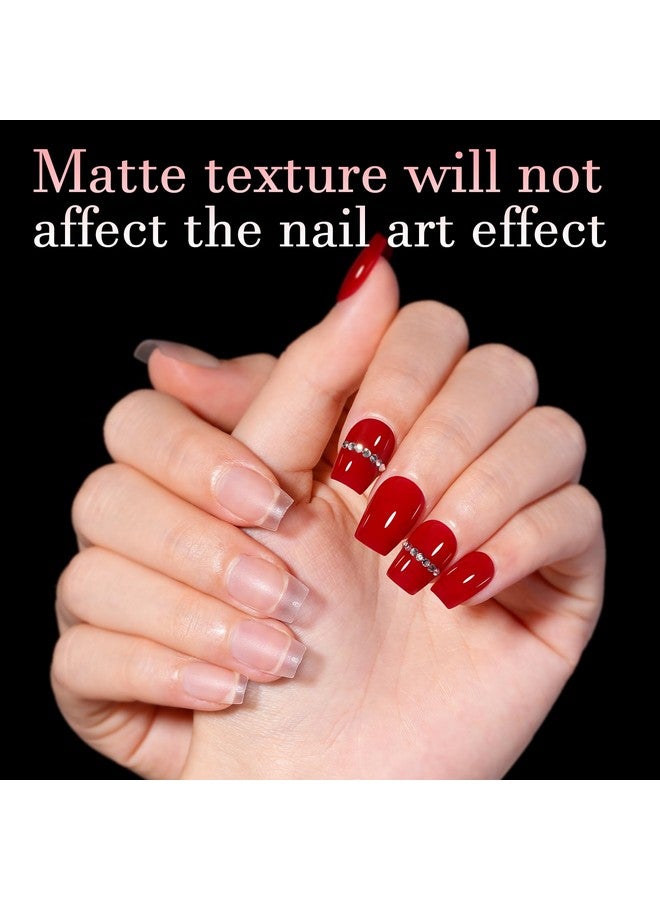 AILLSA Extra Short Coffin Nail Tips for Valentine's Day 15 Sizes Options Soft Gel Nails Tips Full Cover Matte Prefiled Coffin Nail Tips Clear Fake Nail Tips 240PCS with Storage Box - Image 2