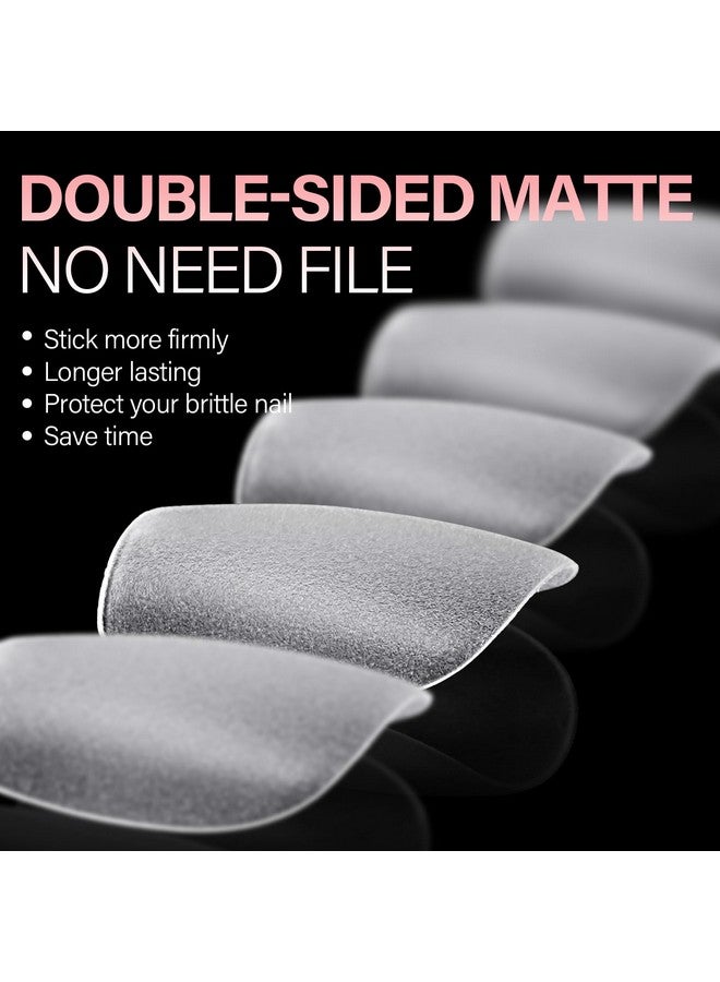 AILLSA Extra Short Coffin Nail Tips for Valentine's Day 15 Sizes Options Soft Gel Nails Tips Full Cover Matte Prefiled Coffin Nail Tips Clear Fake Nail Tips 240PCS with Storage Box - Image 3