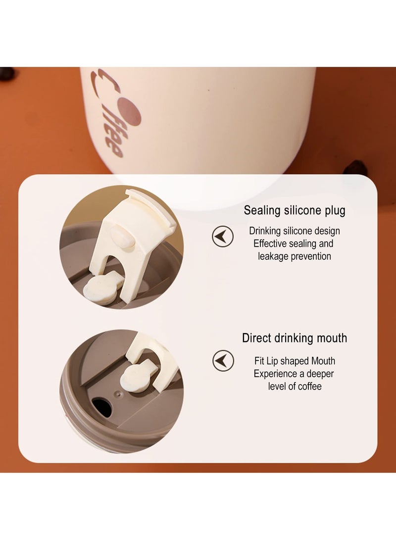 سيوسي كوب سفر سعة 17 أونصة، كوب معزول بالفراغ من الفولاذ المقاوم للصدأ مع قش سيليكون، كوب سفر معزول بجدار مزدوج، كوب قابل لإعادة الاستخدام لتناول الشاي والقهوة المثلجة الساخنة - Image 5