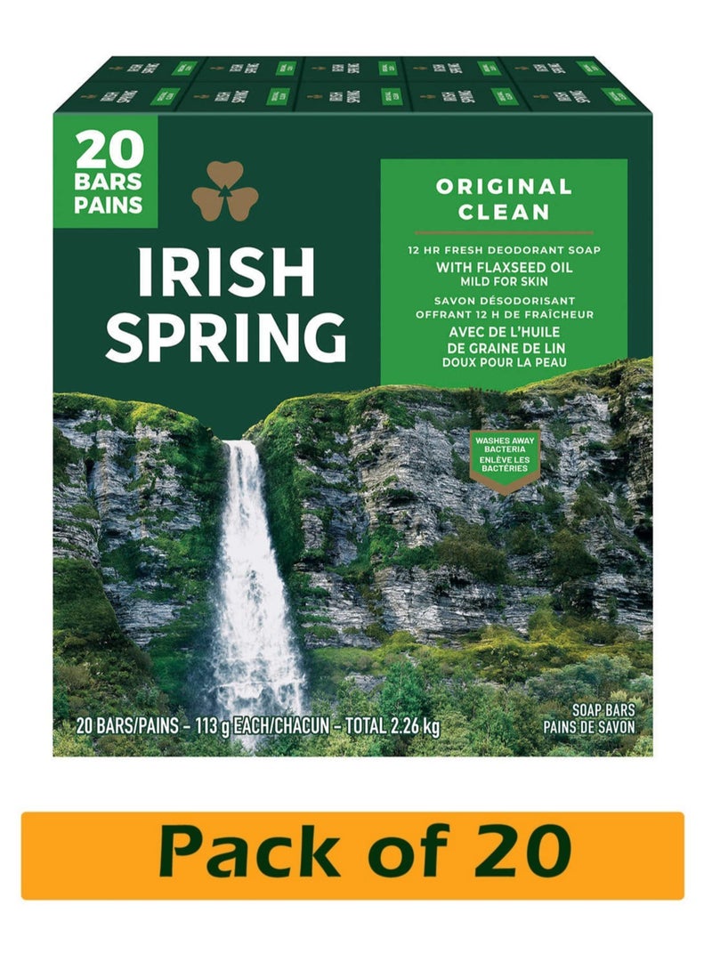 أيريش سبرينج قالب صابون مزيل العرق الأصلي لشعور نظيف ومنعش طوال اليوم 20 × 113 جم - Image 1
