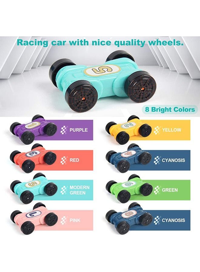 YelaJoy Gliding Car Toy Toddler Toys Car Ramp Toy Race Track Car Gifts Zig Zag Car Slide with 6 Ramps 8 Mini Cars- Racing Car Toys for Kids Boys Girls 3 4 5 6  - Image 4